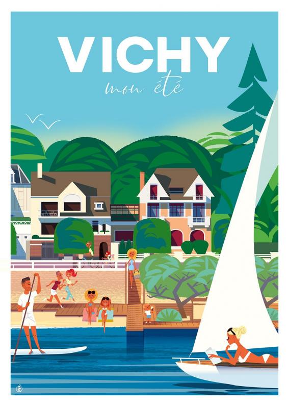 Affiche vichy mon été
