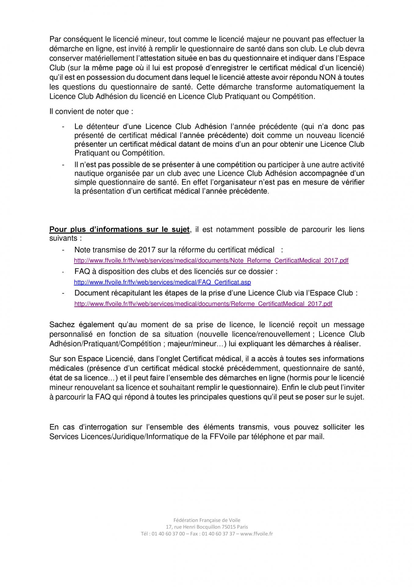 Note information licence club certificatmedicalquestionnaire page 003