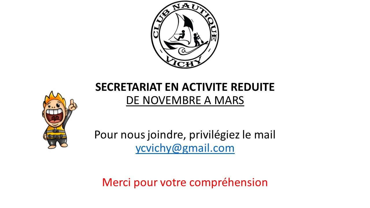 Secretariat activite reduite